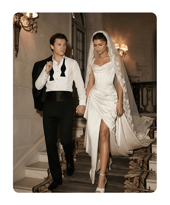 Personalised wedding website example